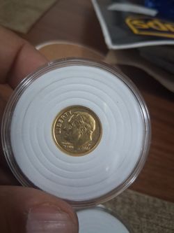 24 k. Gold plated Nickel and Dime