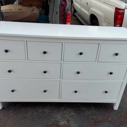 Glossy White Ikea Hemnes Dresser.  Delivery Available For An Extra Fee 