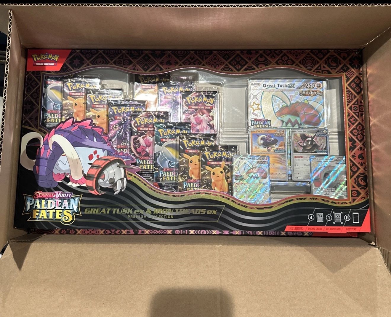 Pokemon Trading Card Games 25 Great Tusk Iron Threads ex Premium Collection Box