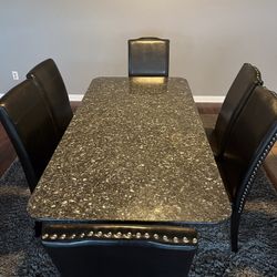 Marble Dining Table Set 