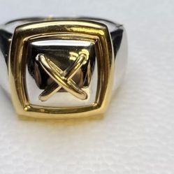 Milor Italy 18k white and yellow gold ring 7 Grams—-