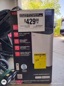 Newly used Toshiba portable air conditioner