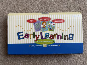 Early Learning Flashcard Puzzles (ABC, Opposites, Numbers)