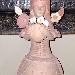 Vintage Clay Green figurine 