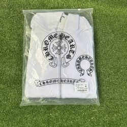 White Chrome Hearts Zip Up Size M and L