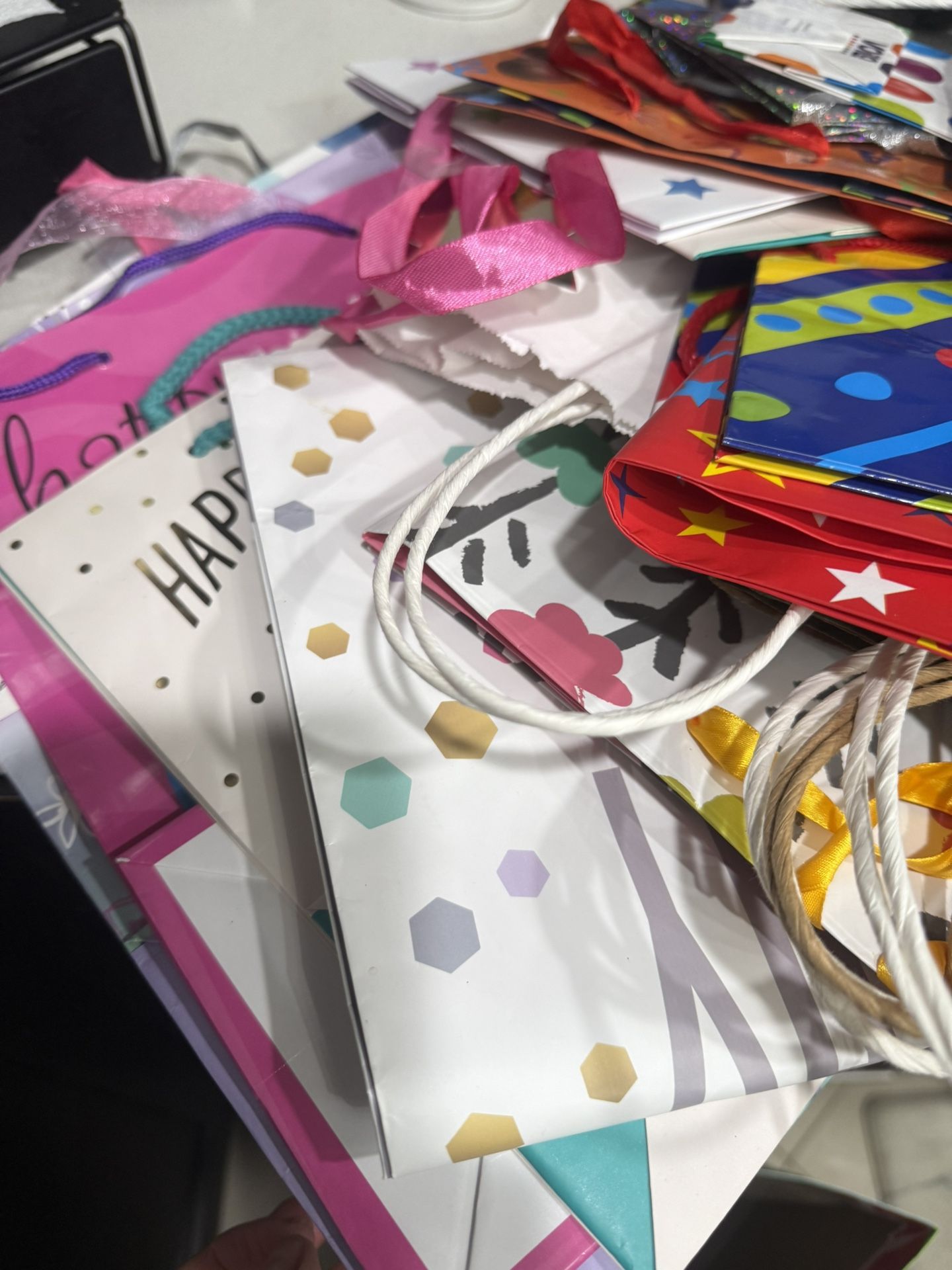 Just Over 40 Gift Bags Plus Tissue Paper