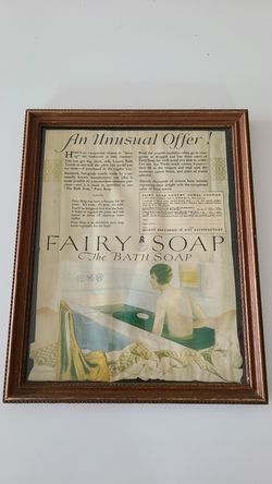 Original vintage framed ad - art
