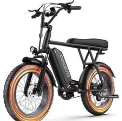Tamobyke T63 Electric Bike for Teens & Adults, 500W Motor Entry-Level Lightweight Ebike, 20 MPH, 20"x4" Fat Tire, Removable Battery, All-Weather Elect