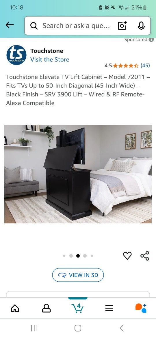 Touchstone Elevate TV Lift Cabinet