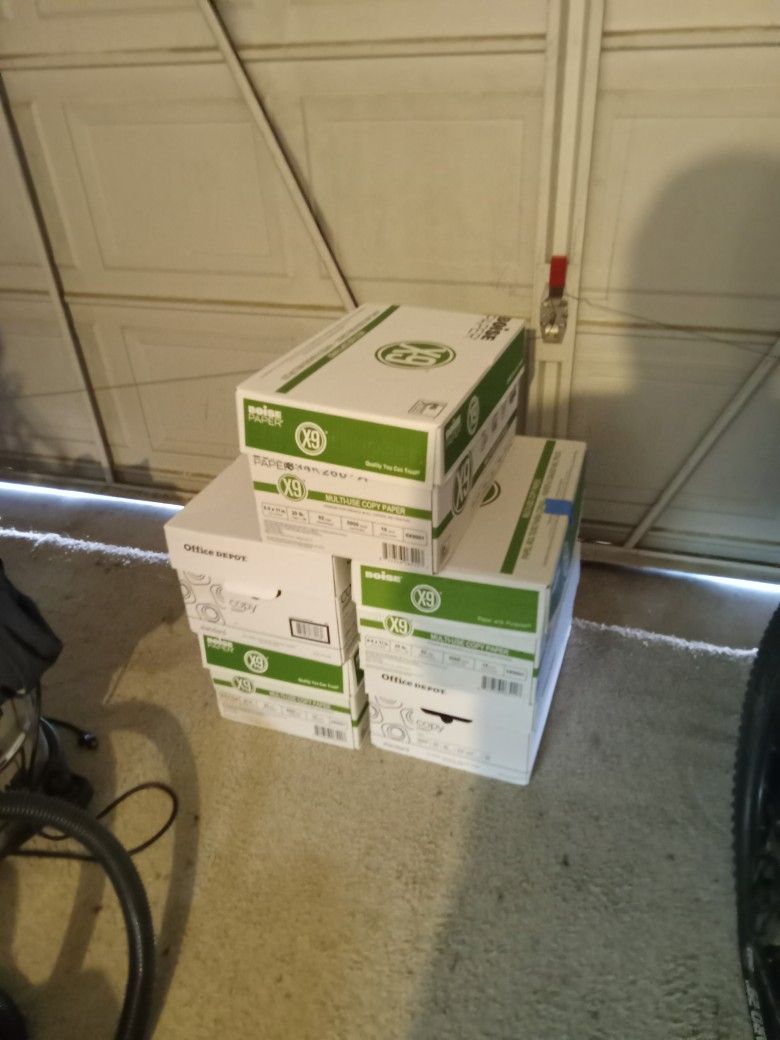5 Empty Copy Paper Boxes 8.5 Inx11in