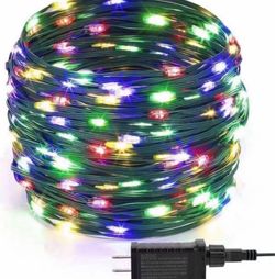 Waterproof LED Outdoor Christmas String Lights, 96Ft 300 LED 9 Modes Color Changing Indoor & Outside Fairy Light
