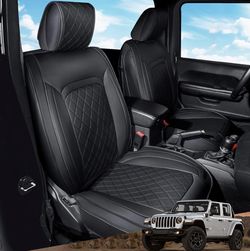 SeaLight Front Seat Covers Customized Fit For 2018-2025 Jeep Wrangler JL 