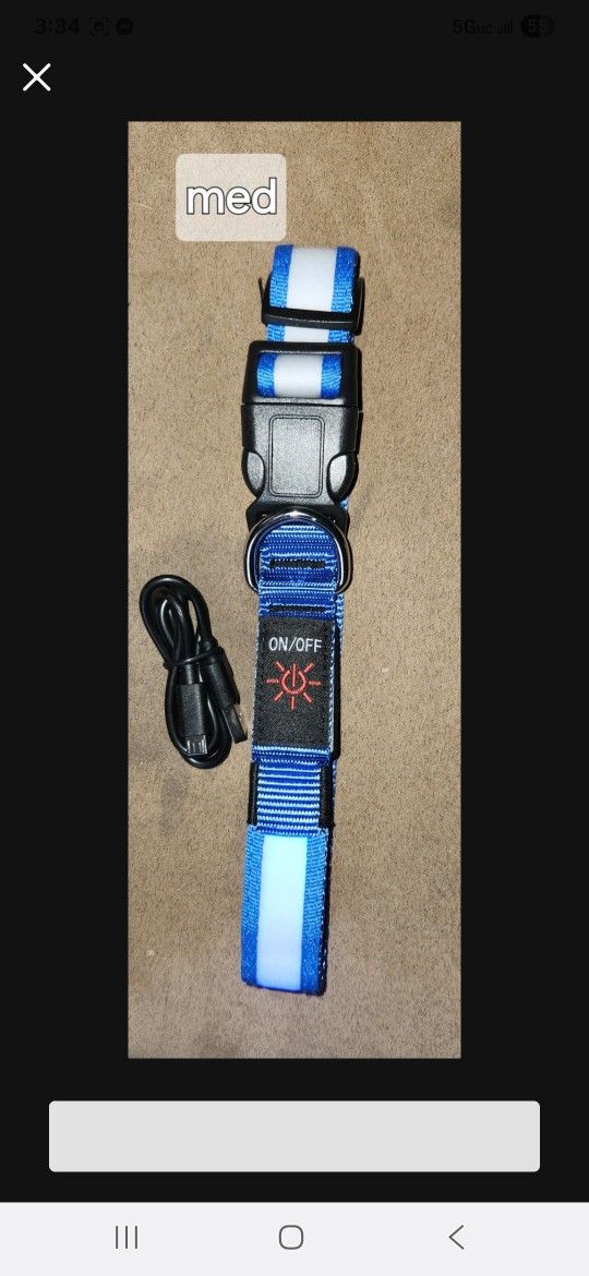 Medium Light Flashing Dog Collar