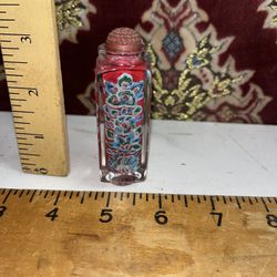 Chinese Glass Snuff Bottle Reverse Painted 