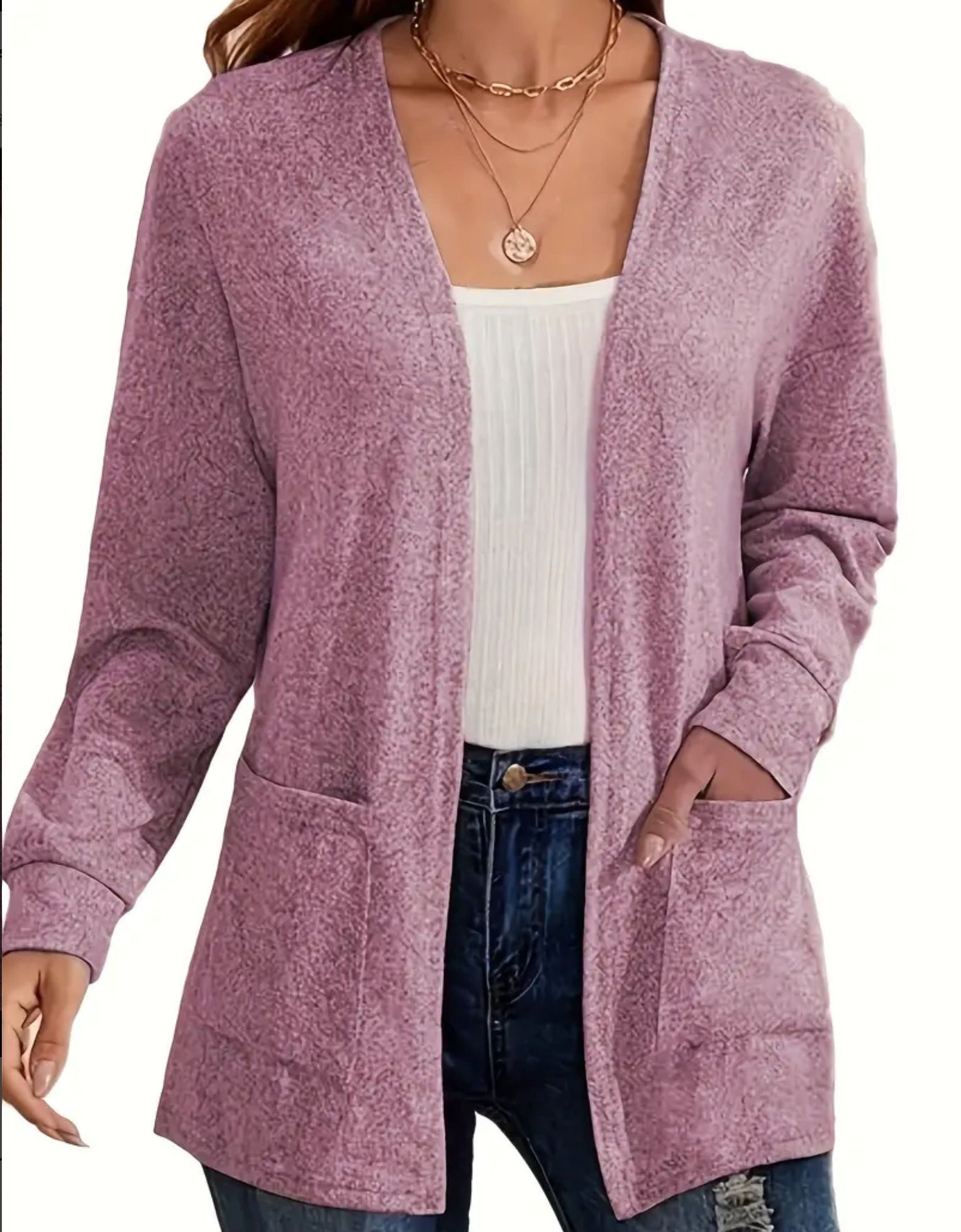 Lightweight Open Front Cardigan NEW (18)