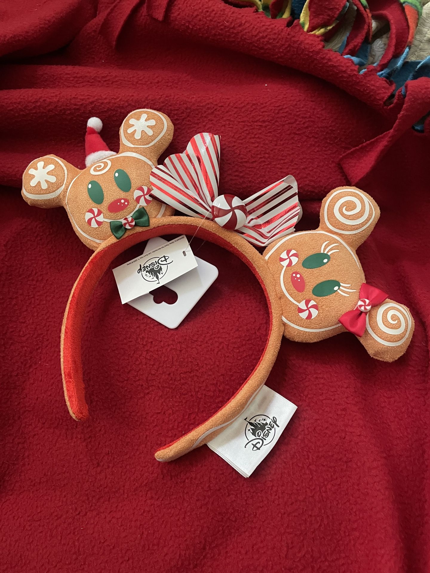 Mickey Minnie Christmas Ears Gingerbread 