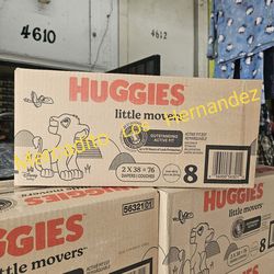 Huggies Size 8 Little Movers 76 Pañales Diapers❗️Nuevos Firm Price