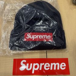 Supreme New Era Box Logo Beanie Navy FW24 One Size ~ NEW SEALED