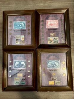 4 Set Vintage Coin and Stamp Set