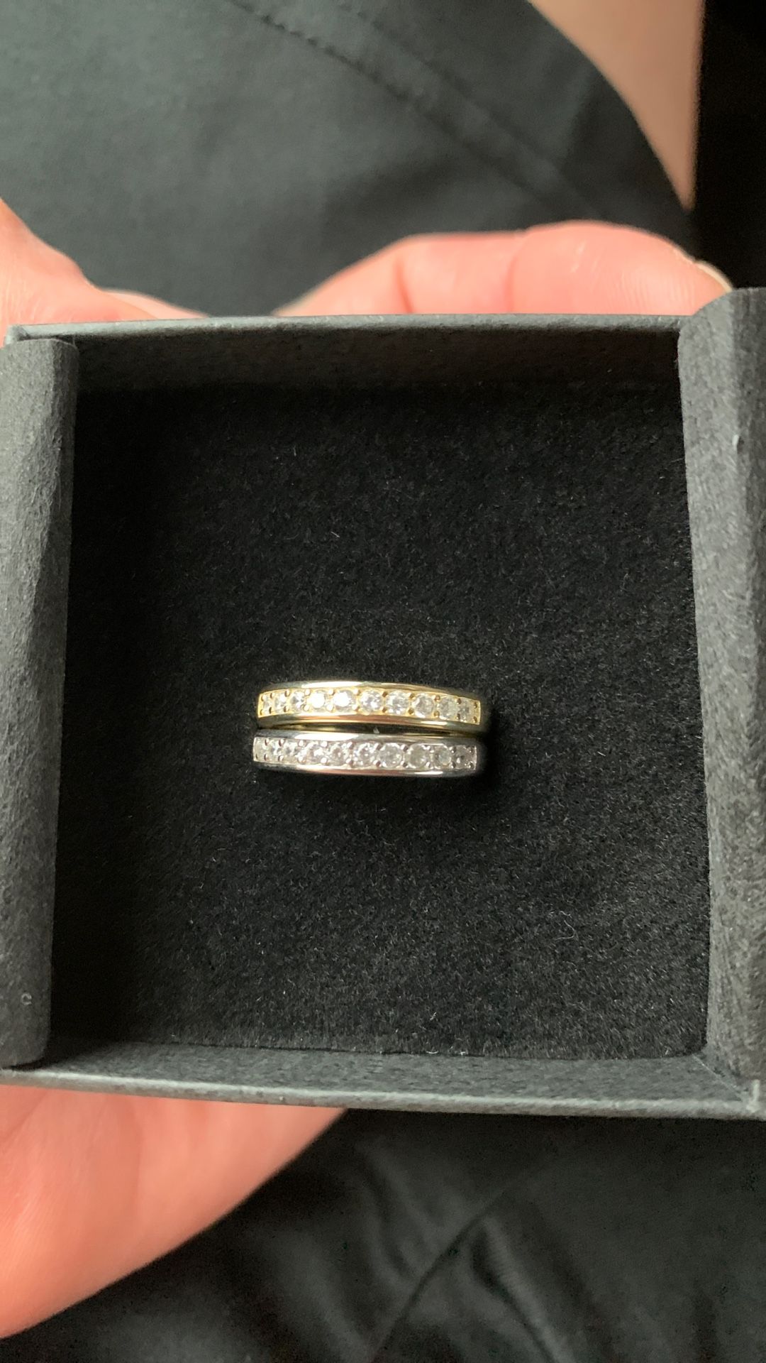 925 Sterling Silver Matching Rings CZ’s