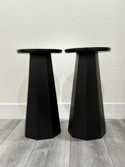 Black Contemporary Wooden End Tables | Side Tables | 2 available
