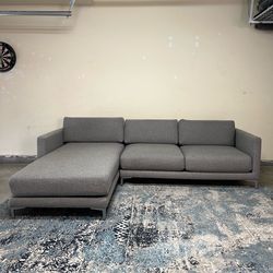 Sectional Sofa Couch with Chaise Gray Delivery Available 🚚