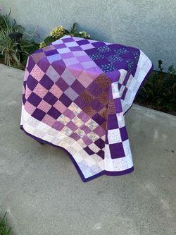 Purple Throw Blanket Quilt