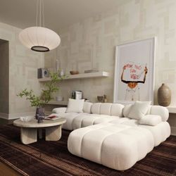 Cloud white ivory cream couch modular sectional