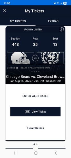 Chicago Bears vs. Clevland Browns tickets