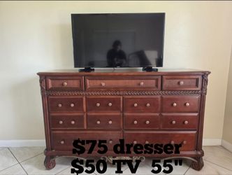 Dresser and TV