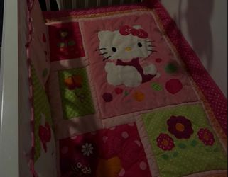 Hello kitty lambs and ivy vintage crib set