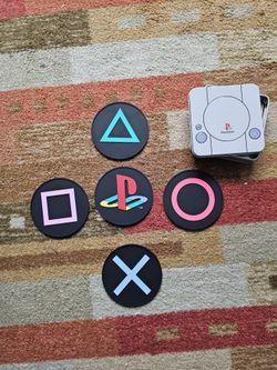 Sony PlayStation Coaster Set w/ Tin Case (new)
