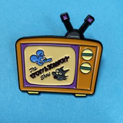 Itchy and Scratchy enamel pin