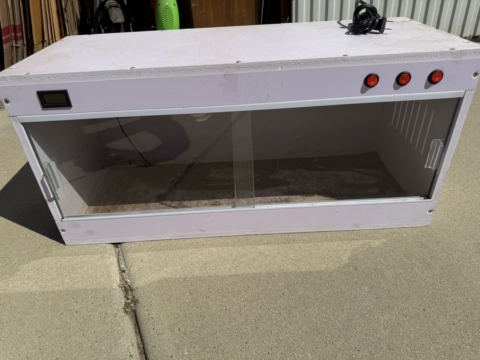 Reptile Cage Side Sliding Door
