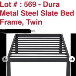 VERY STURDY TWIN SIZE BED  NEW IN BOX