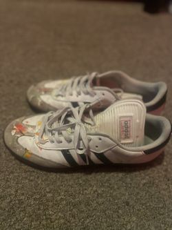 White Paint Splattered Sambas