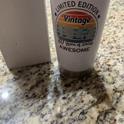 Happy 80th Birthday Cup. NEW 