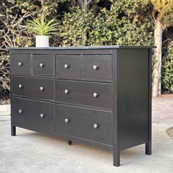 IKEA HEMNES 8 Drawer Black Dresser – Modern Farmhouse Bedroom Storage