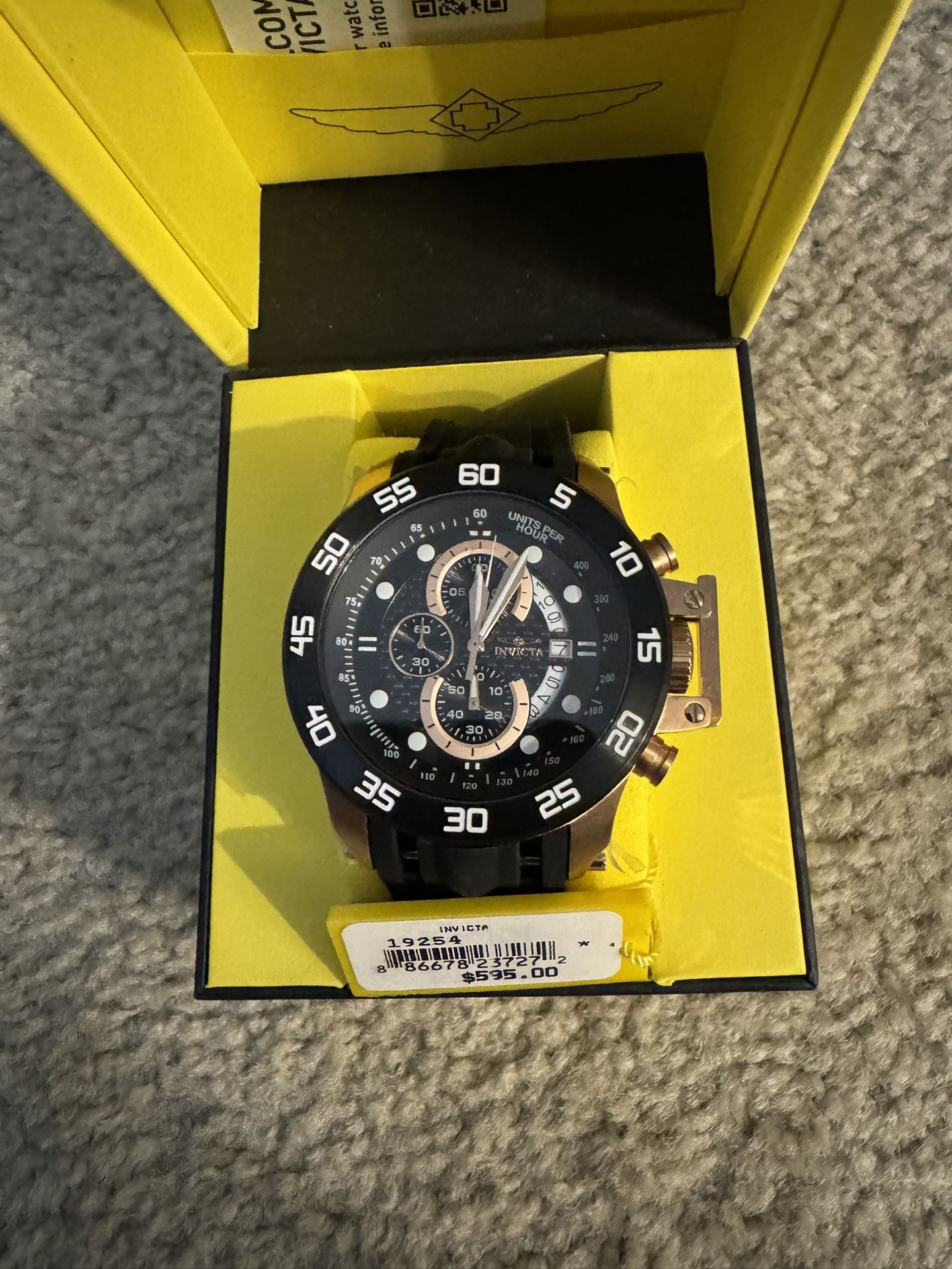 INVICTA 19254 force 51mm Men’s Multi Function Black silicon Watch
