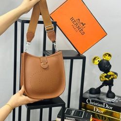 Brown Leather Shoulder Bag New