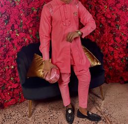 Handmade Pink Afro Suit
