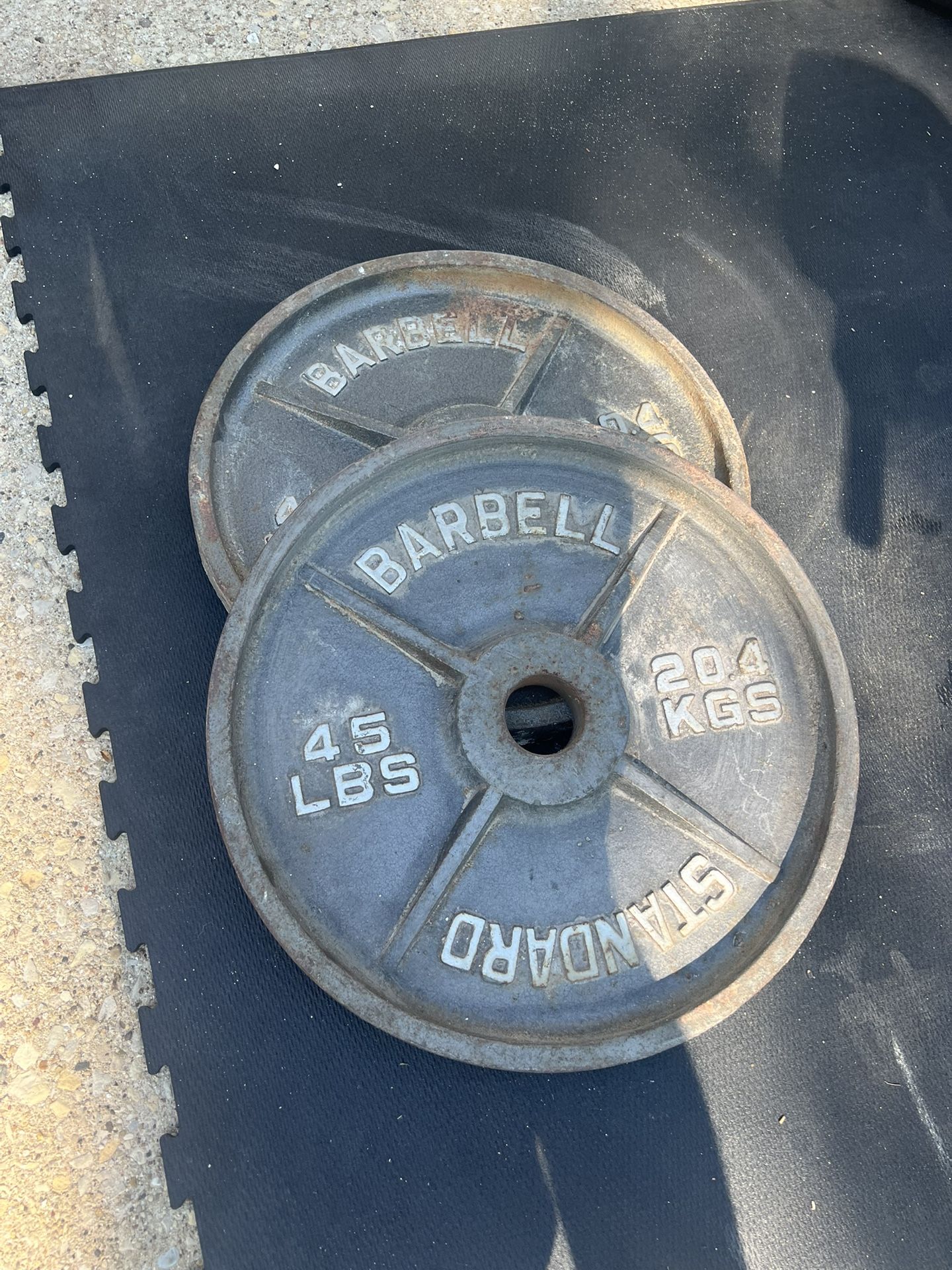 2 Inch Olympic Pair Of 45LB Weight Plates 