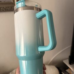 Teal 40oz Tumbler With Straw 