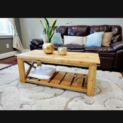 Farmhouse, barn wood coffee table.
