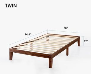 Harlow Solid wood twin platform bed-2 for sale