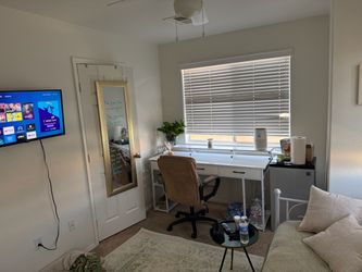 White computer desk