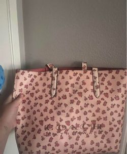 Pink COACH tote bag