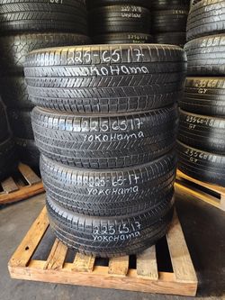 225 65R 17 YOKOHAMA GEOLANDAR G91 TIRE 2256517 USED TIRES (SET) MOUNT BALANCE INCLUDED