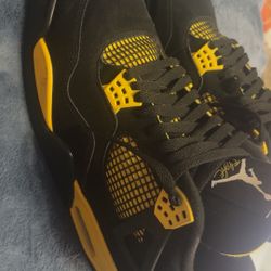 Yellow Thunder Jordan 4s