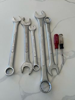 Craftsman Series Combination Wrench Lot 7pc USA & Japan Jumbo